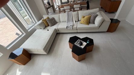 Modloft perry sofa with chaise