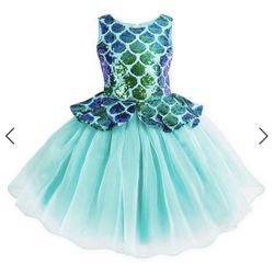 Glamorous Brand New Ariel Reversible Sequin Fancy Dress for Girls – The Little Mermaid Size 7/8 🧜🏻‍♀️👗🐠✨🌊🩵🦀