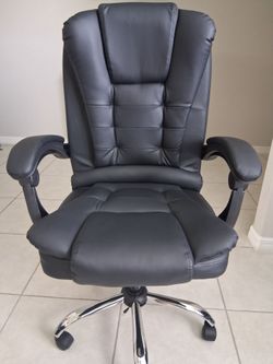 Costway Office Chair with Footrest, Adjustable Reclining