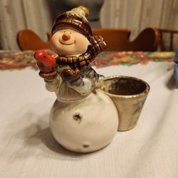 Woodland Collection Snowman Tealight Holder 
