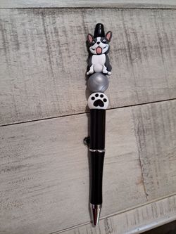 French Bulldog Beaded Novelty Pen