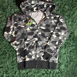 Black, White and Grey Bape Hoodie