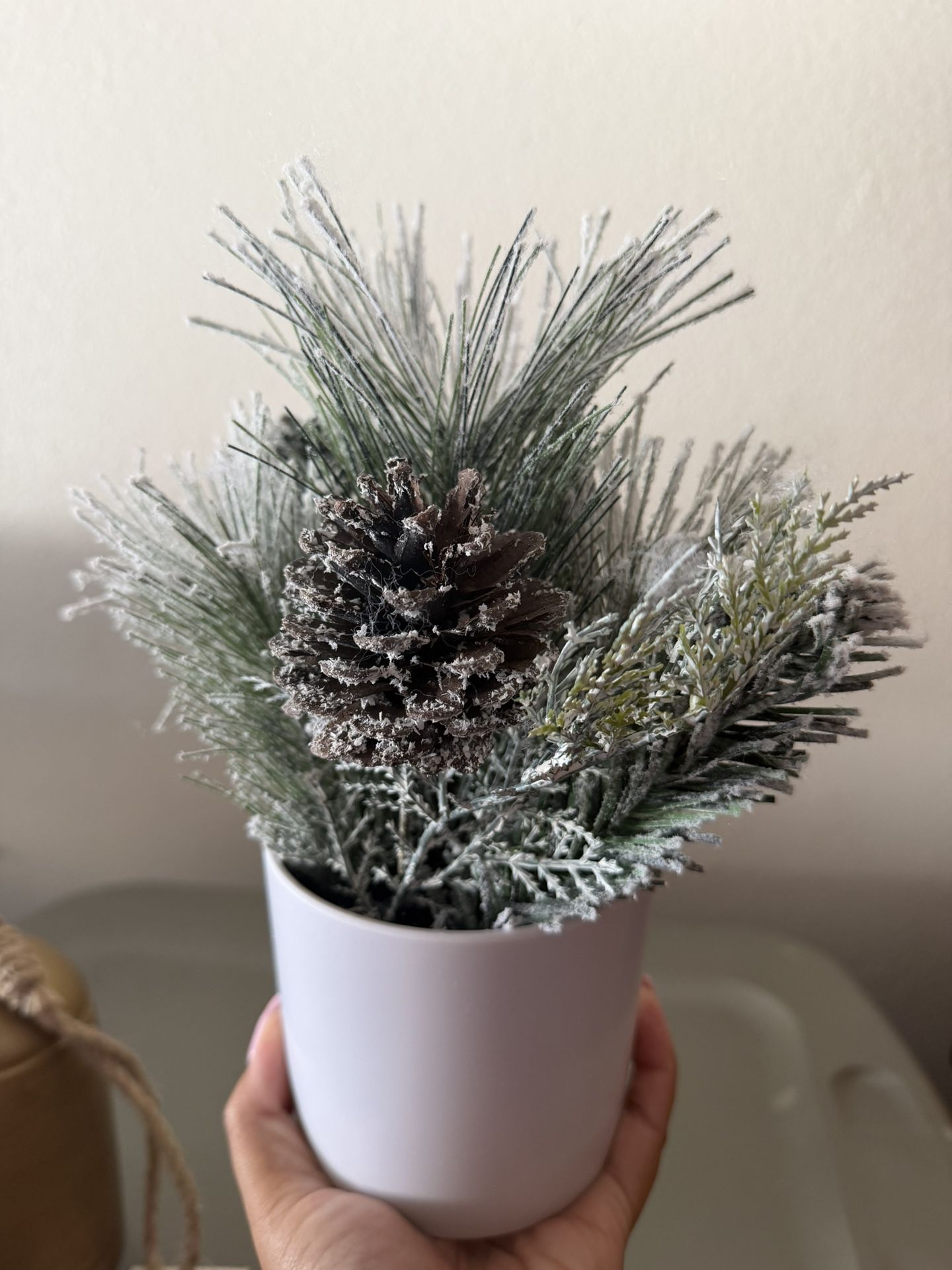 Christmas Threshold Potted Faux Plant