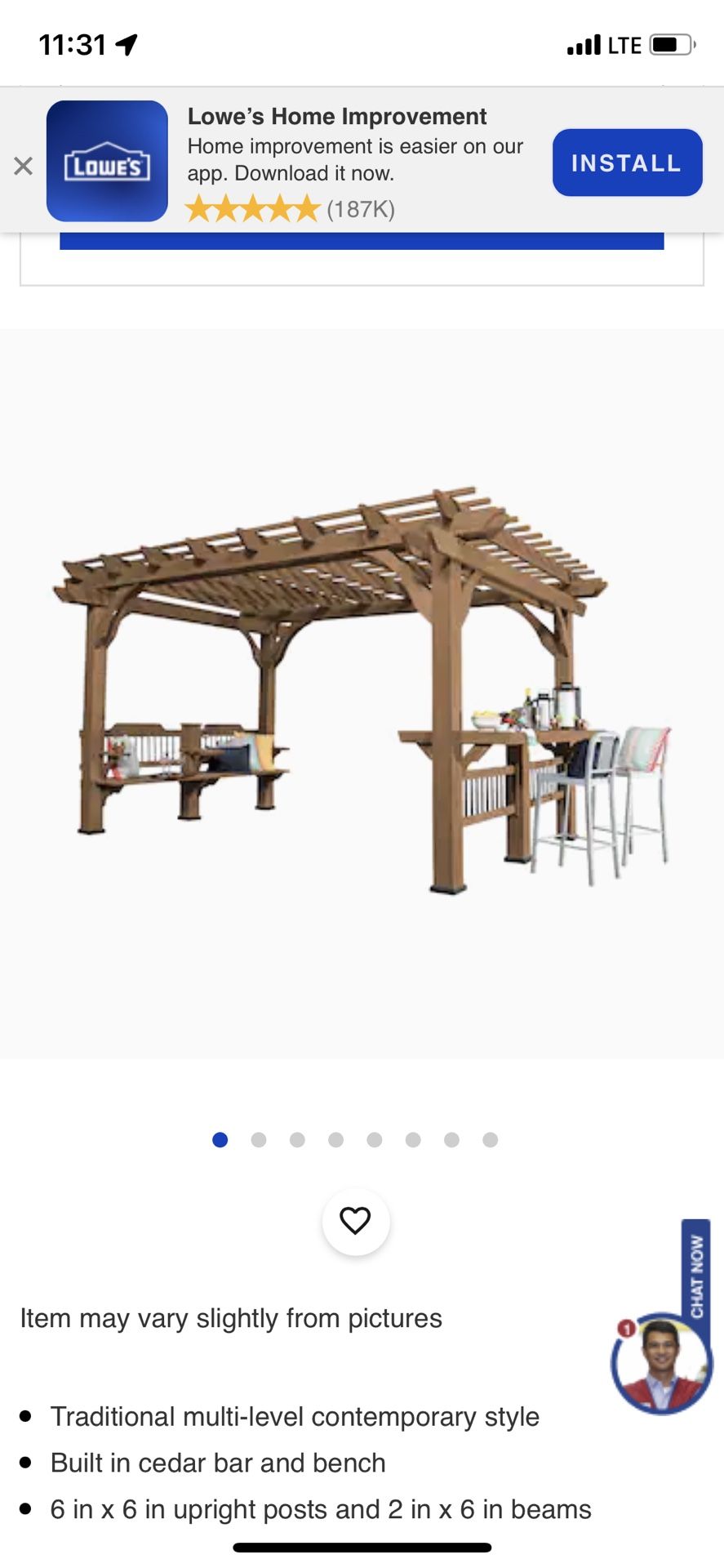 14x10 Pergola parts (Read Post) Brand New In Boxes