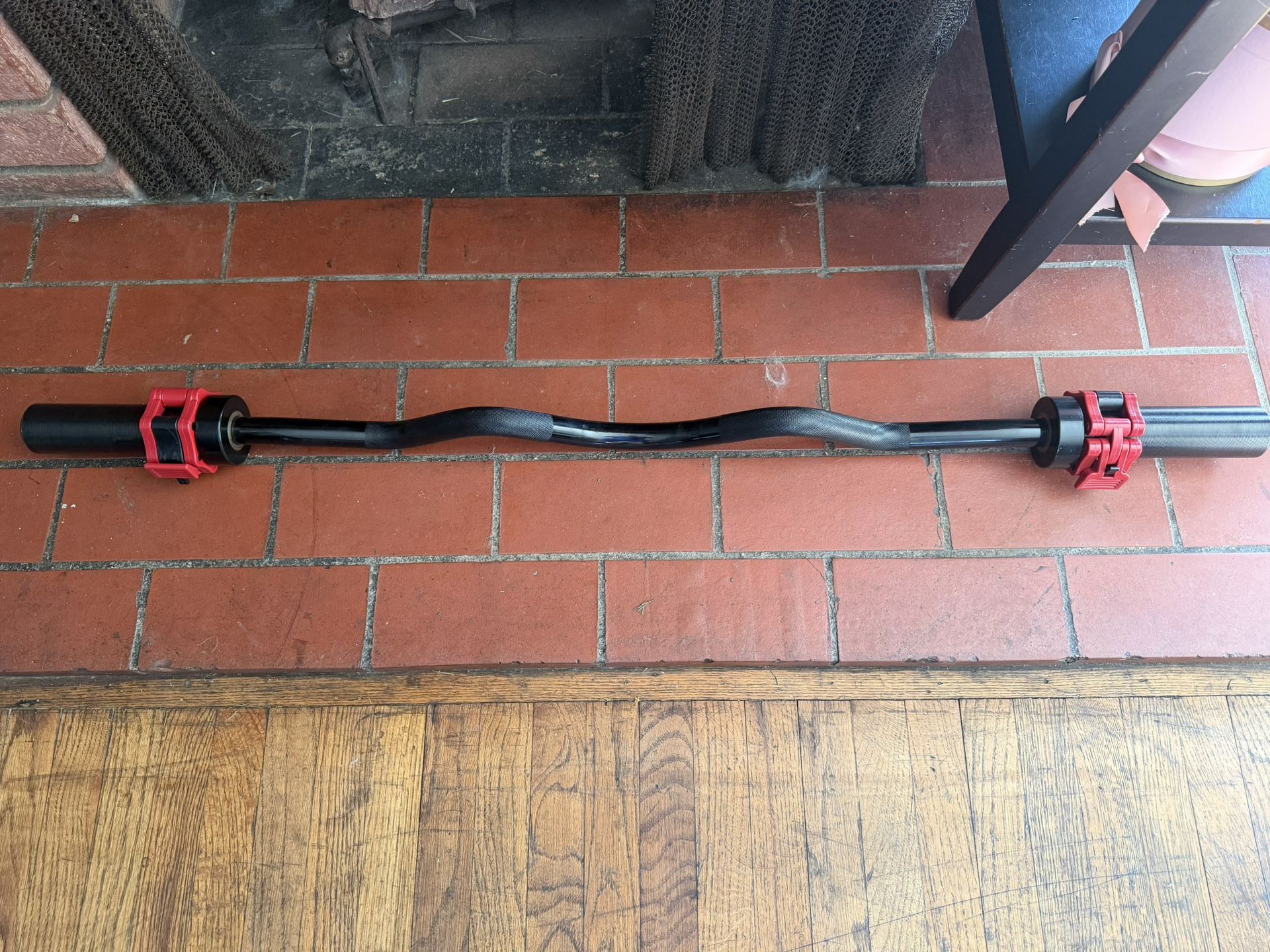 Black Oxide Olympic Curl Bar With Collars FIRM PRICE