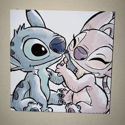Stitch & Angel wall decor