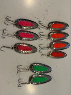 Lot of blue fox pixee pat fishing lures