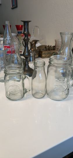 Golden Harvest Mason Mugs & Nostalgic Milk Bottle