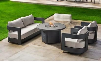 Members Mark Palmero 4-Piece Outdoor Seating Set with Fire Table