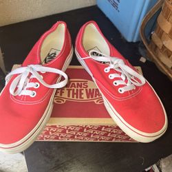 Red Vans Size 4 1/2 Men Women 6 Make Offer
