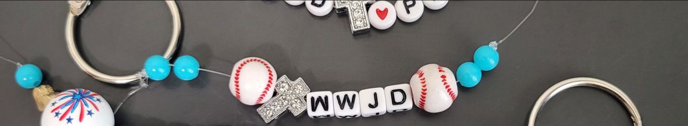 Handmade keychain/Charm  wwjd