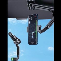 New Black 360° Rotatable Sun Visor Phone Mount Holder for Car