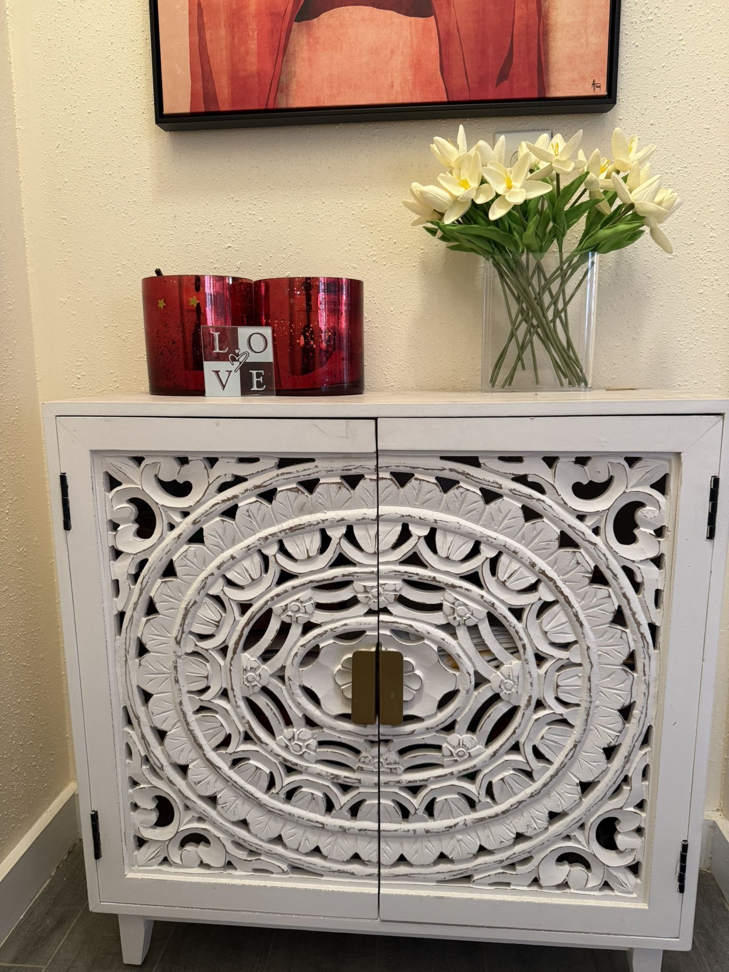 Farmhouse Wood Storage cabinet 