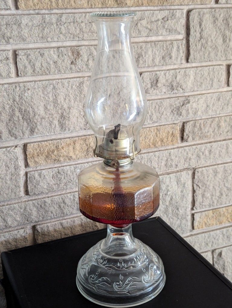 Antique Eagle Oil Lamp