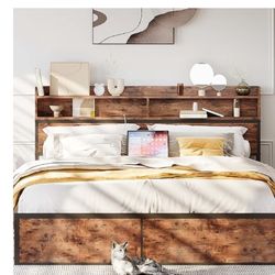 New King Size Bedframe With Charging Station