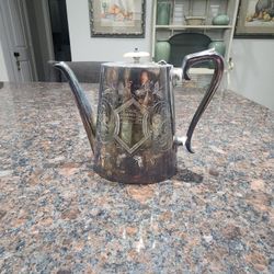 ​Antique Sheffield Silver Plate Coffee Pot - 1901 Pigeon Racing Trophy