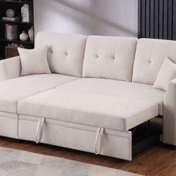 New! Small Sectional Sofa Bed, Sleeper Sofa, Sectional Couch, Sofabed, Reversible Chaise Sofa, Sleeper Sofa, Small Sectional