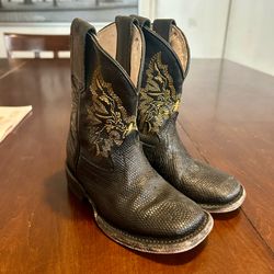 Leather Boots for Toddlers size 10 / Botas Vaqueras de Cuero para Niño pequeño tamaño 10