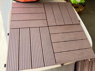 Composite Deck Tiles Brown Interlocking