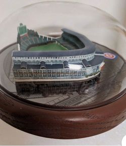 Wrigley Field Ballpark under dome Chicago Cubs Ernie Banks sig 1996