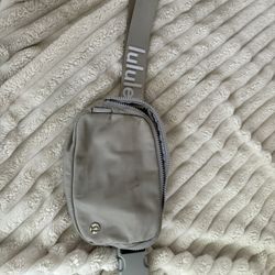 Silver lululemon belt bag