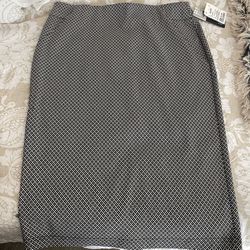Black And White Design Pencil Skirt 