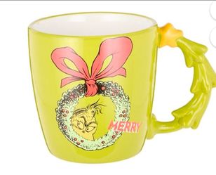 new merry grinch holiday green mug