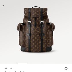 Authentic Luis Vuitton Christopher MMBackpack Brown