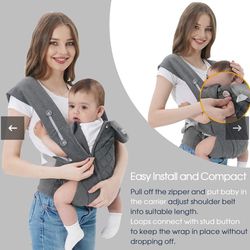Baby Carrier Dual Protected Waistband Softness Breathable 3D jersey