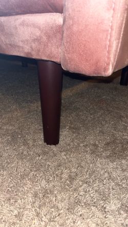 Rose colored sofa