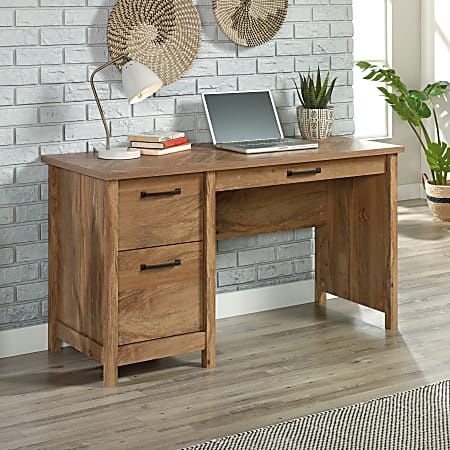 SauderĀ® Cannery Bridge 53"W Computer Desk, Sindoori Mango