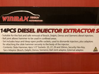 Winmax 14 PCs Diesel Injector Extractor Set