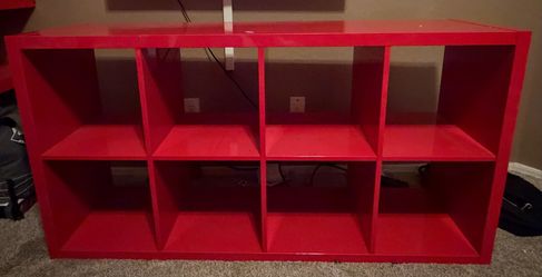 Shelves cubes ikea red