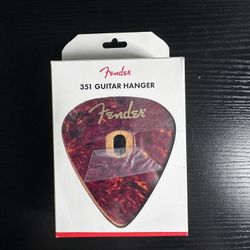 Genuine Fender 351 Guitar Pick Wall-Mount Hanger, Tortoiseshell Mahogany