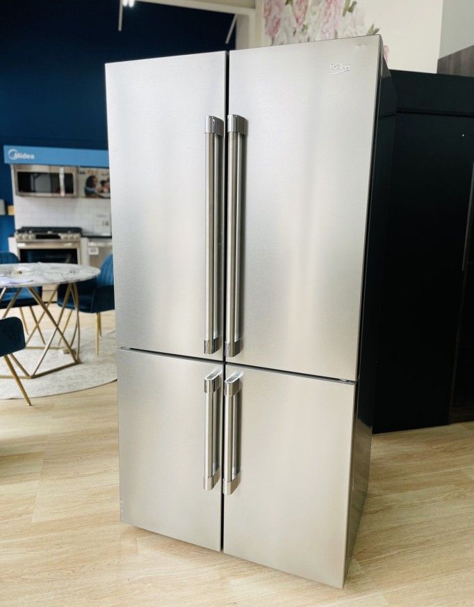 BEKO 36 French FourDoor Stainless Steel Refrigerator with auto Ice