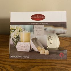 Nib CandleWarmers 2-1 Fragrance Electric Warmer -Faith, Family, Friends 