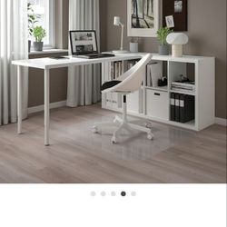 Ikea Desk With Shelves and a Chair