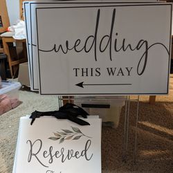 Wedding Parking  & Aisle Reserved Signs 