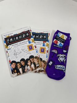 Friends Socks & Crossword books Set