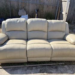 Free Real Leather Recliner 