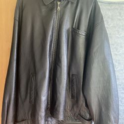XXL Black Leather Jacket