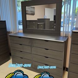 cajonera y espejo gris 