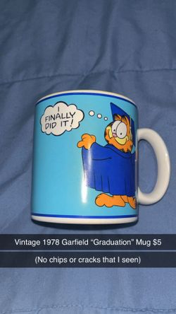 Vintage 1978 Graduation Garfield Mug
