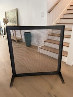 Restoration Hardware Hammered Rivet Fireplace Screen