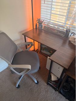 Desk and office chair