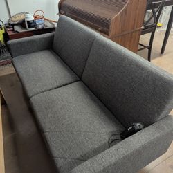 Convertible Couch. Charcoal Grey 
