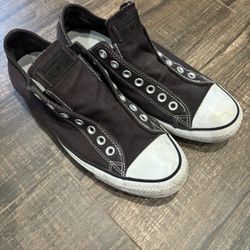 Converse Black No Lace Slip On Size 9 