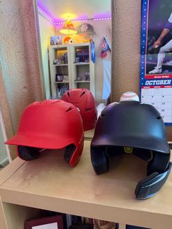 2 Baseball Batting Helmets – EvoShield & Easton – L/XL