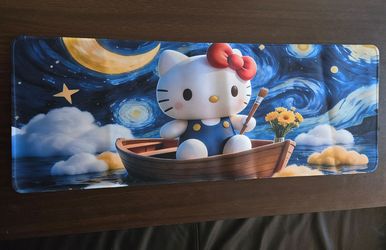 Hello Kitty Starry night deskmat