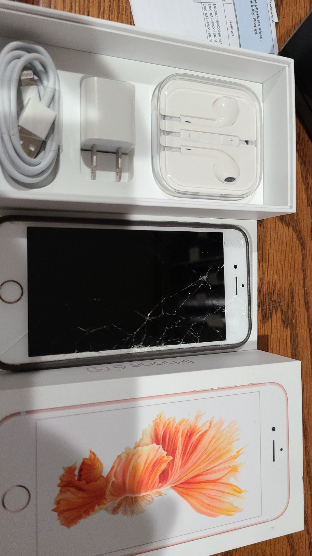 Iphone 6s t-mobile unlocked cracked screen